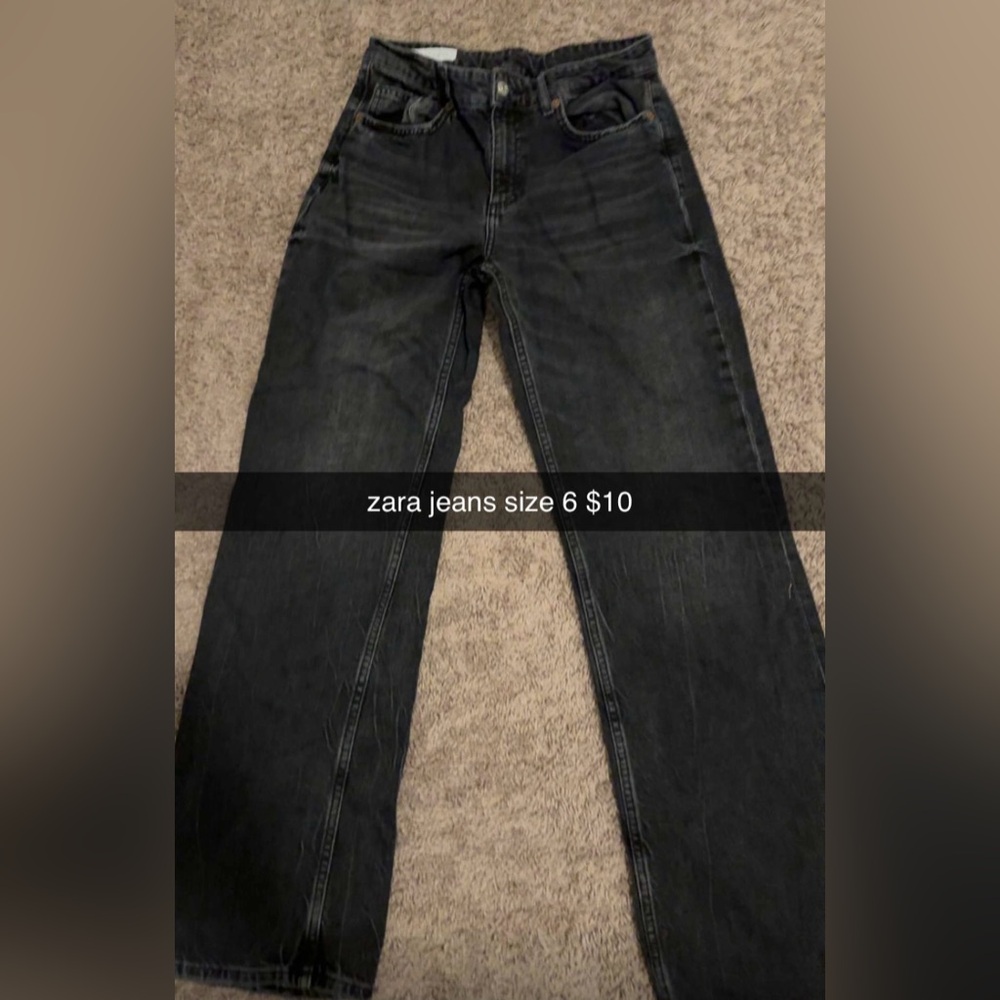 Zara Men's Dark Gray Straight Jeans